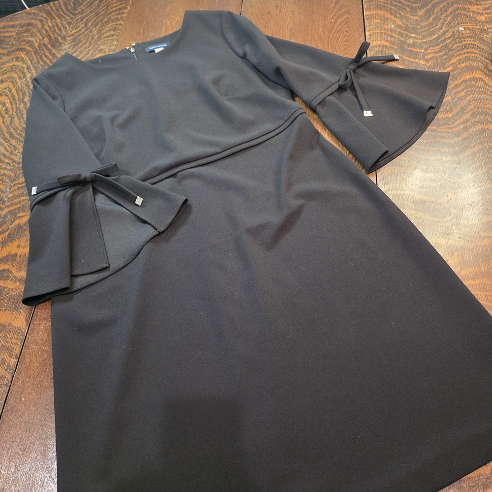 Tommy Hilfiger Black Cocktail Dress w/Bell Sleeves Sz 14